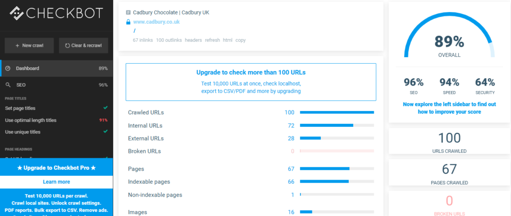 Checkbot SEO Extension