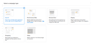 Google Ads Campaign Types