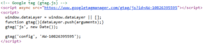 Google tag manager code example